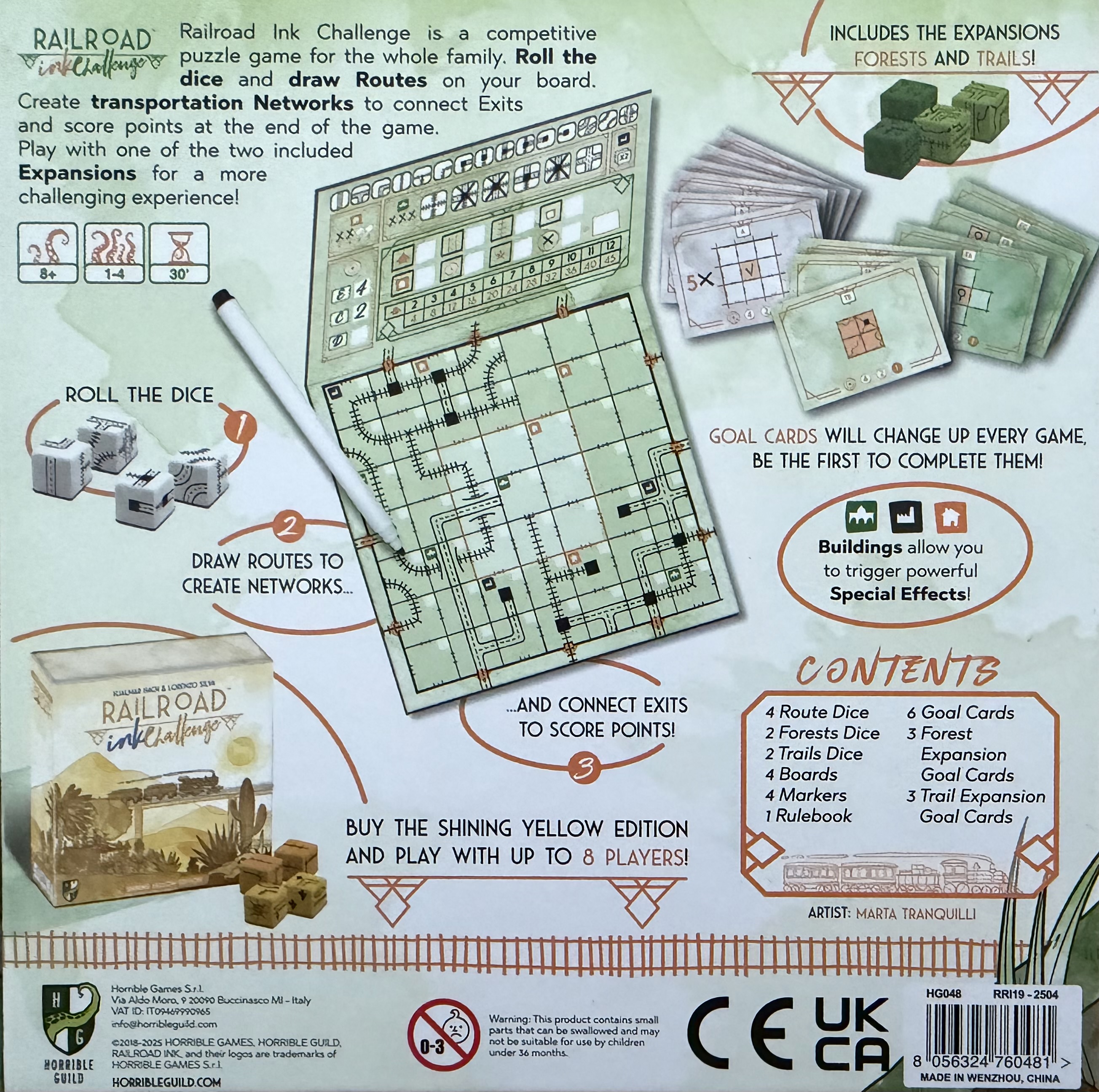 レイルロード インク チャレンジ ラッシュ グリーン エディションボックス裏