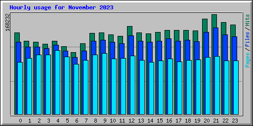 Hourly usage for November 2023