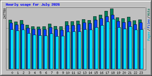 Hourly usage for July 2026
